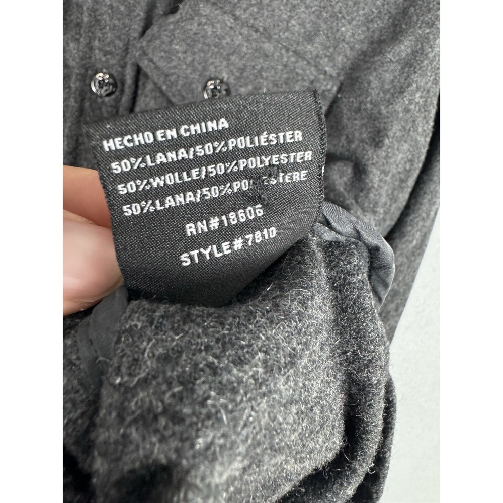 Schott CPO Wool Blend Shirt Shacket Men's Large Charcoal Gray Military Utility - Picture 11 of 14